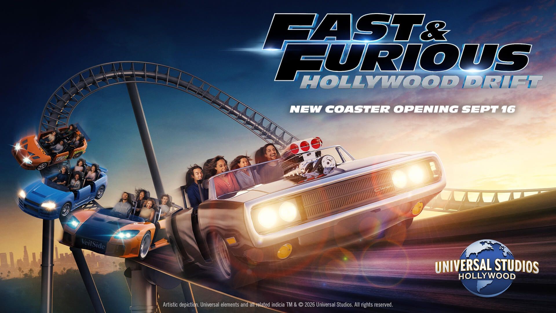 Fast and Furious: Hollywood Drift to Open at Universal Studios Hollywood This September